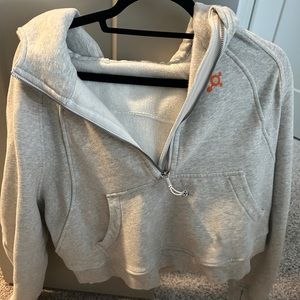 Orangetheory lululemon grey scuba with hood